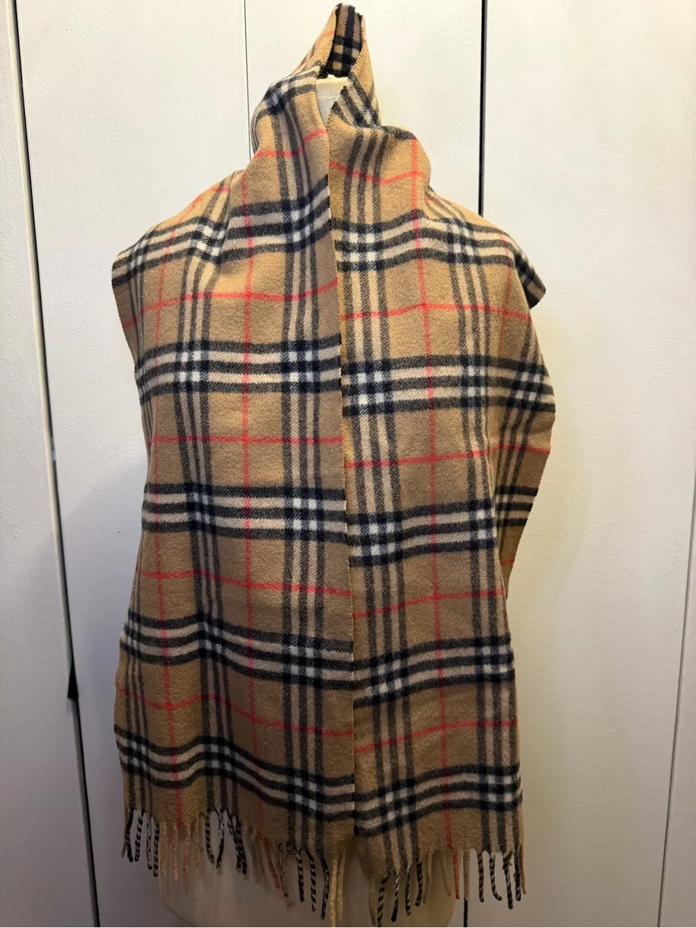 Burberry Beige Nova Check Classic Scarf Wool